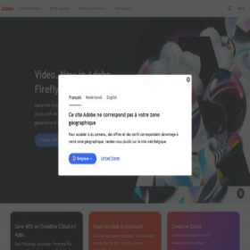 Скриншот главной страницы сайта adobe.com