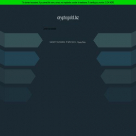 Скриншот главной страницы сайта cryptogold.bz