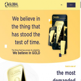 Скриншот главной страницы сайта globalintergold.com