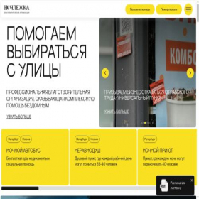 Скриншот главной страницы сайта homeless.ru