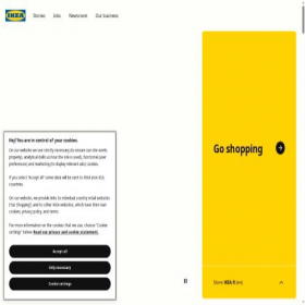 Скриншот главной страницы сайта ikea.com