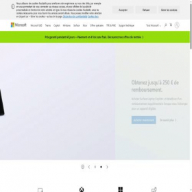 Скриншот главной страницы сайта microsoft.com