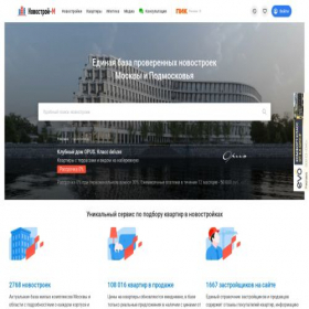 Скриншот главной страницы сайта novostroy-m.ru