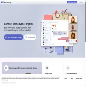 Скриншот главной страницы сайта skype.com