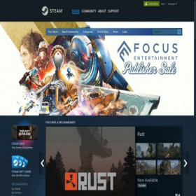 Скриншот главной страницы сайта store.steampowered.com