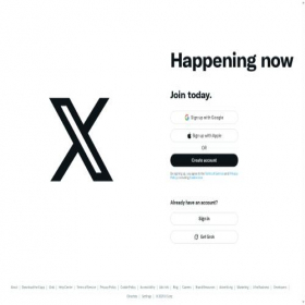 Скриншот главной страницы сайта twitter.com
