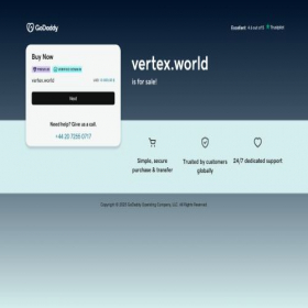 Скриншот главной страницы сайта vertex.world
