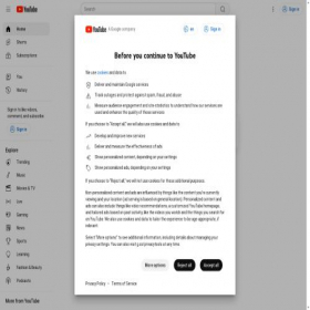 Скриншот главной страницы сайта youtube.com